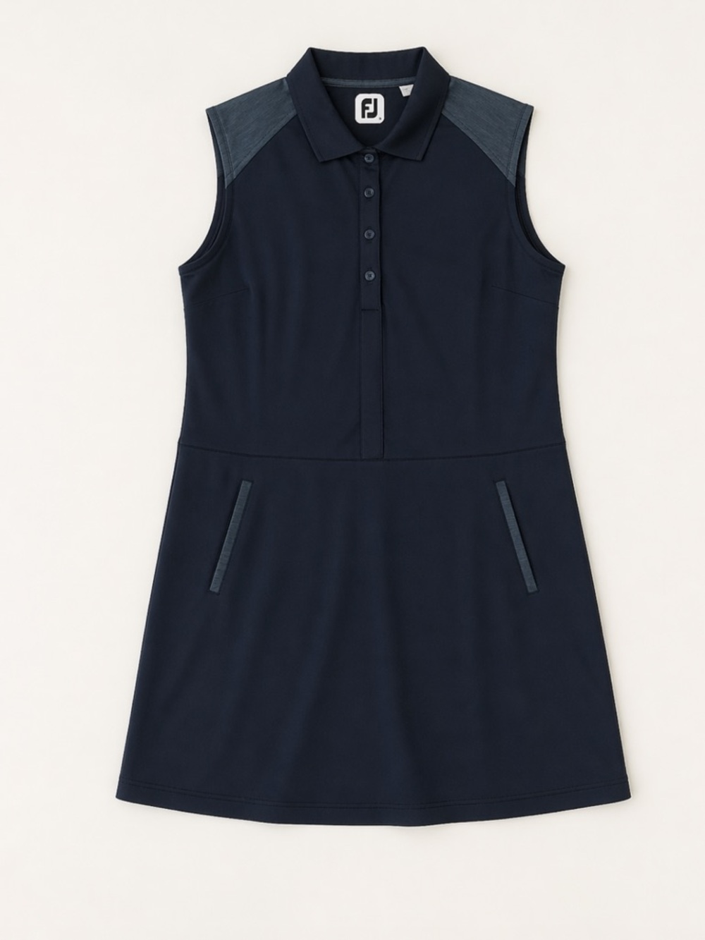 FootJoy FJ Women’s Golf Dress Large Navy Sleeveless Pique Performance
